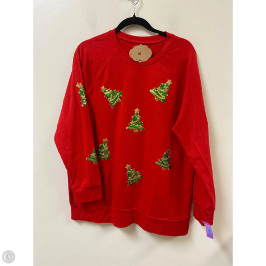Sweater By Clothes Mentor In Red, Size: Xl