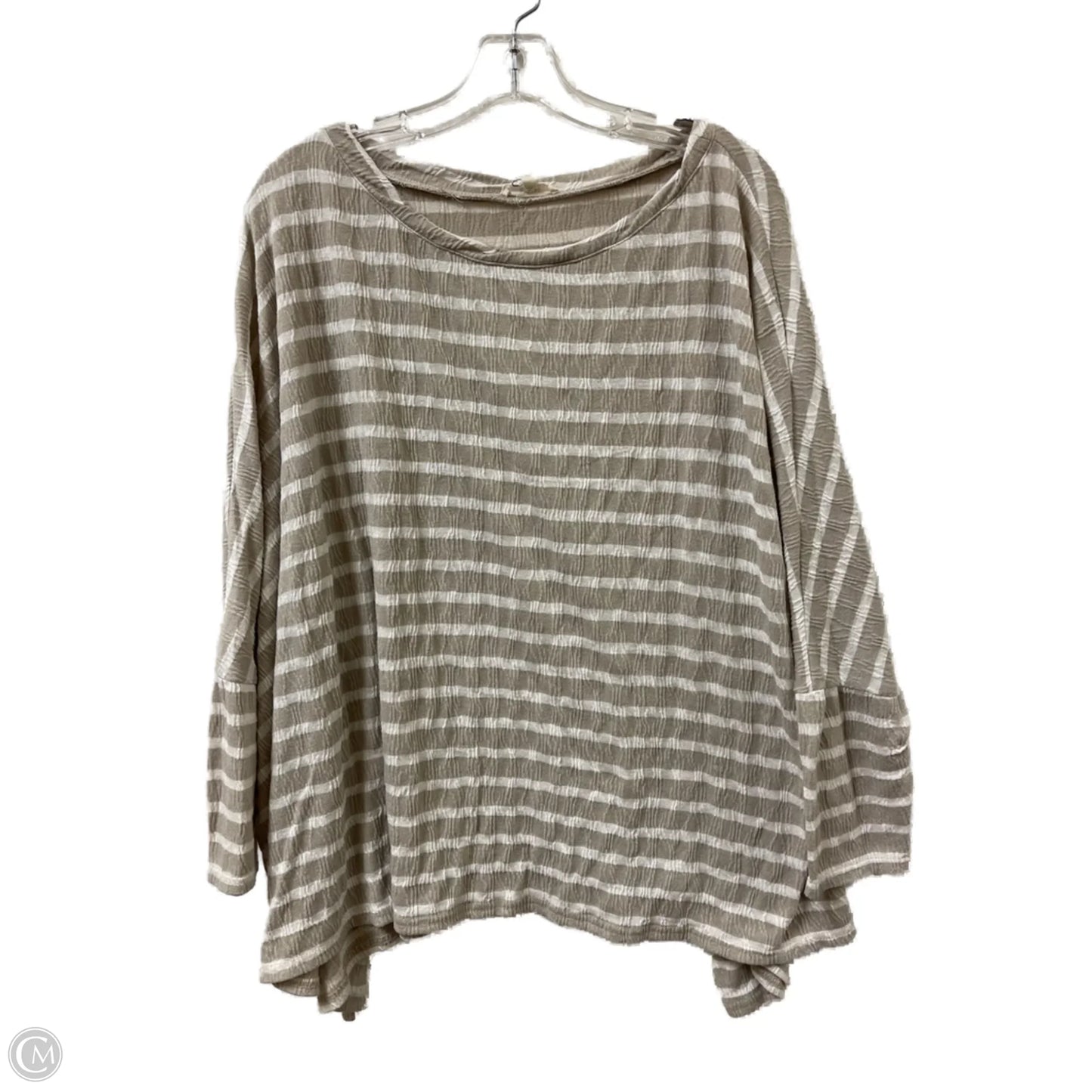 Top Long Sleeve By Easel In Grey, Size: S