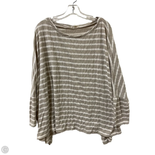 Top Long Sleeve By Easel In Grey, Size: S