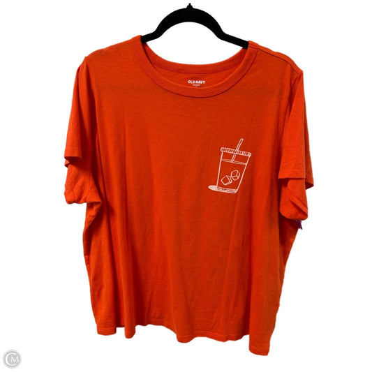 Top Short Sleeve By Old Navy In Orange, Size: 2x