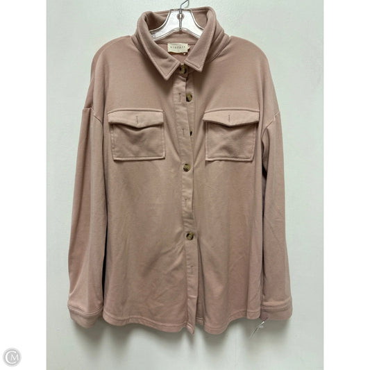 Jacket Shirt By Clothes Mentor In Pink, Size: S