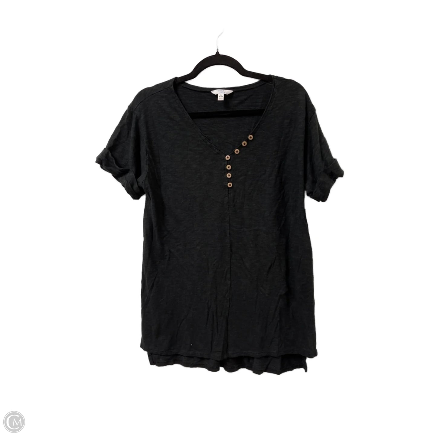 Top Short Sleeve By Time And Tru In Black, Size: M