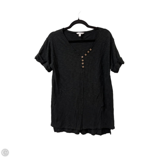 Top Short Sleeve By Time And Tru In Black, Size: M