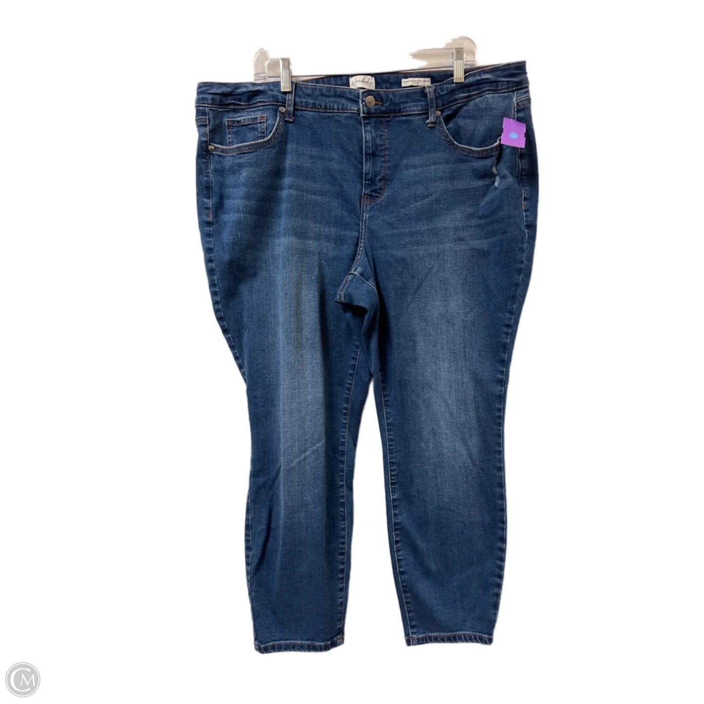 Jeans Skinny By Wonderly In Blue Denim, Size: 22