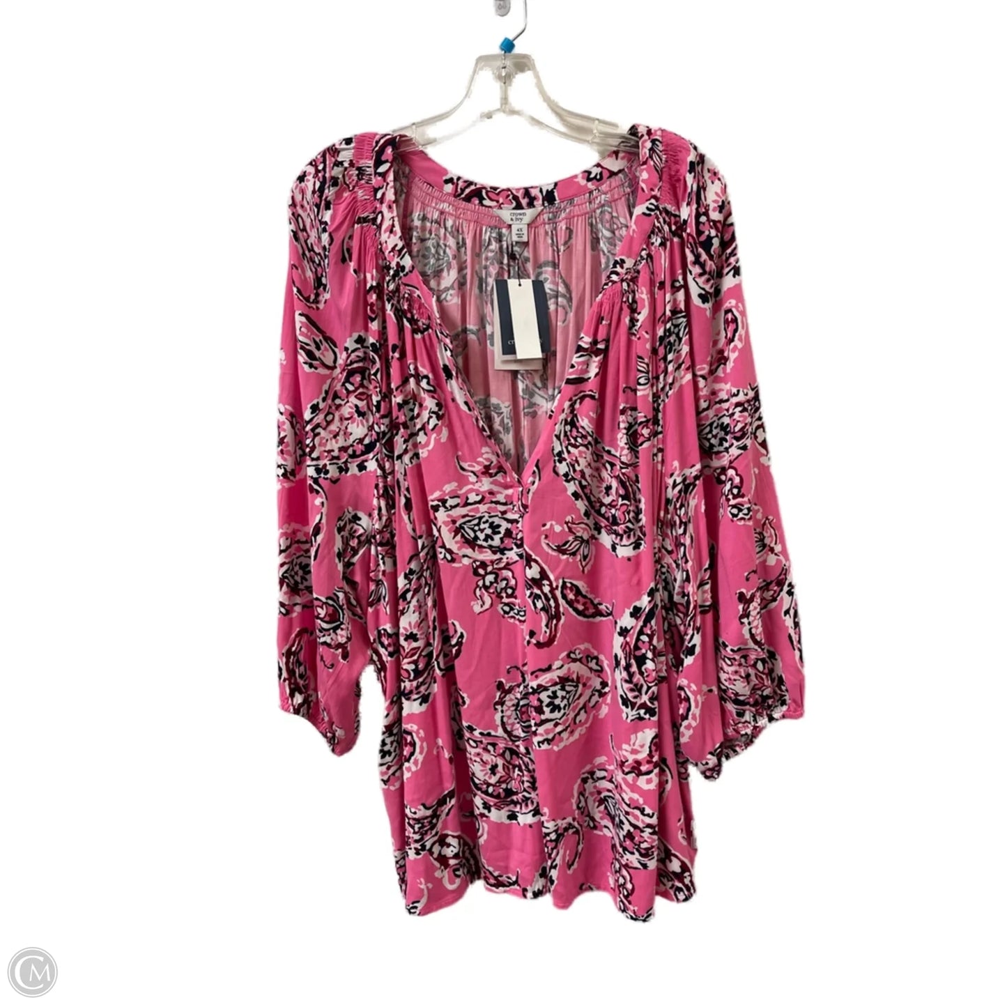 Top Long Sleeve By Crown And Ivy In Pink, Size: 4x