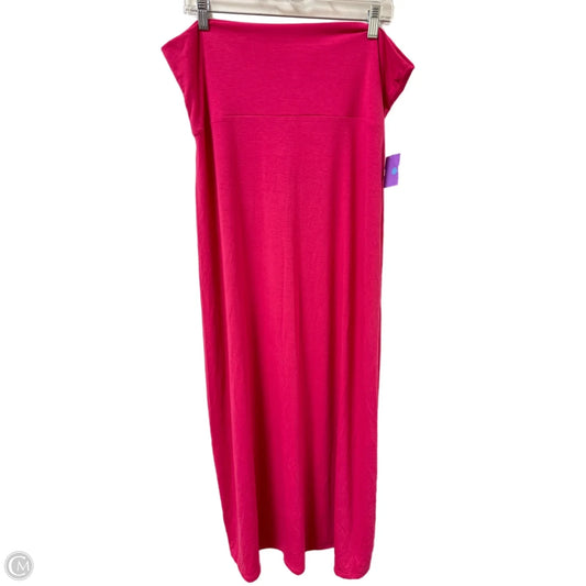 Skirt Maxi By Zenana Outfitters In Pink, Size: 3x