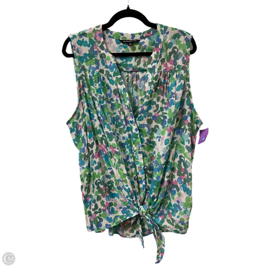 Top Sleeveless By Zac And Rachel In Green, Size: 2x