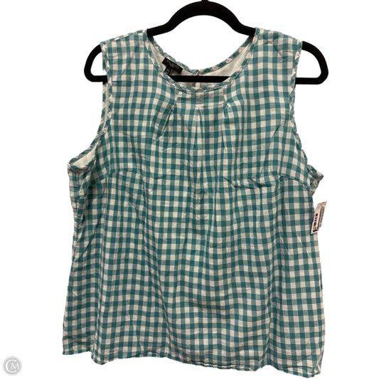 Top Sleeveless By Talbots In Blue, Size: Xl