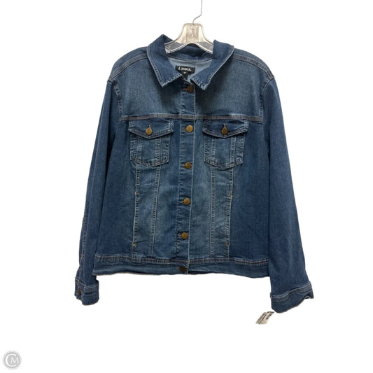 Jacket Denim By D Jeans In Blue Denim, Size: 1x