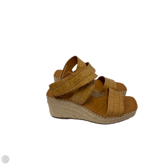 Sandals Heels Block By Franco Sarto In Tan, Size: 8.5