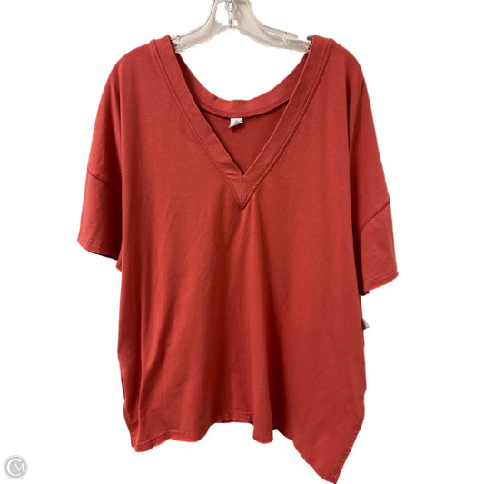 Tunic Short Sleeve By Clothes Mentor In Red, Size: L