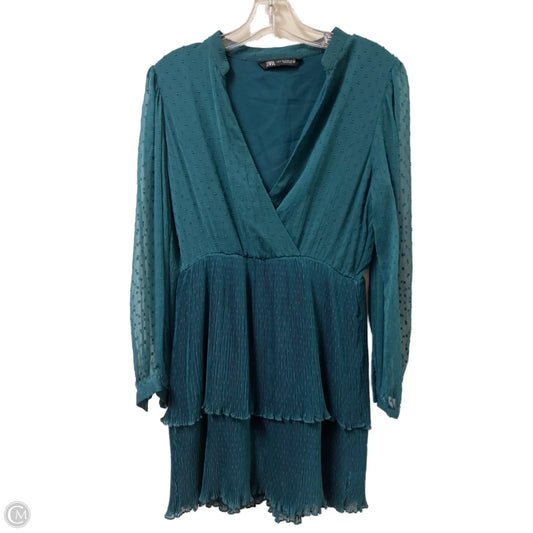 Dress Casual Short By Zara In Green, Size: S