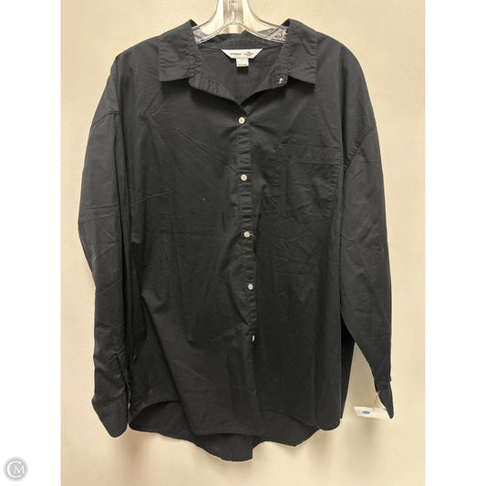 Blouse Long Sleeve By Old Navy In Black, Size: L