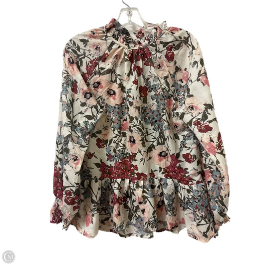 Top Long Sleeve By Loveriche In Floral Print, Size: L