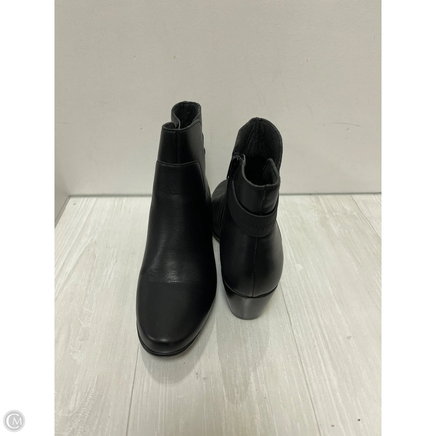 Boots Ankle Heels By Clarks In Black, Size: 10