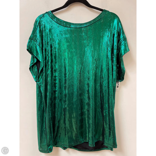 Top Short Sleeve By Clothes Mentor In Green, Size: 2x