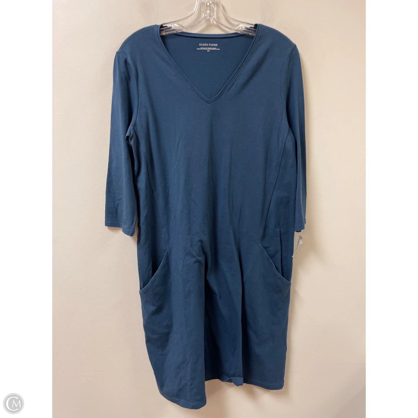 Dress Casual Midi By Eileen Fisher In Blue, Size: S