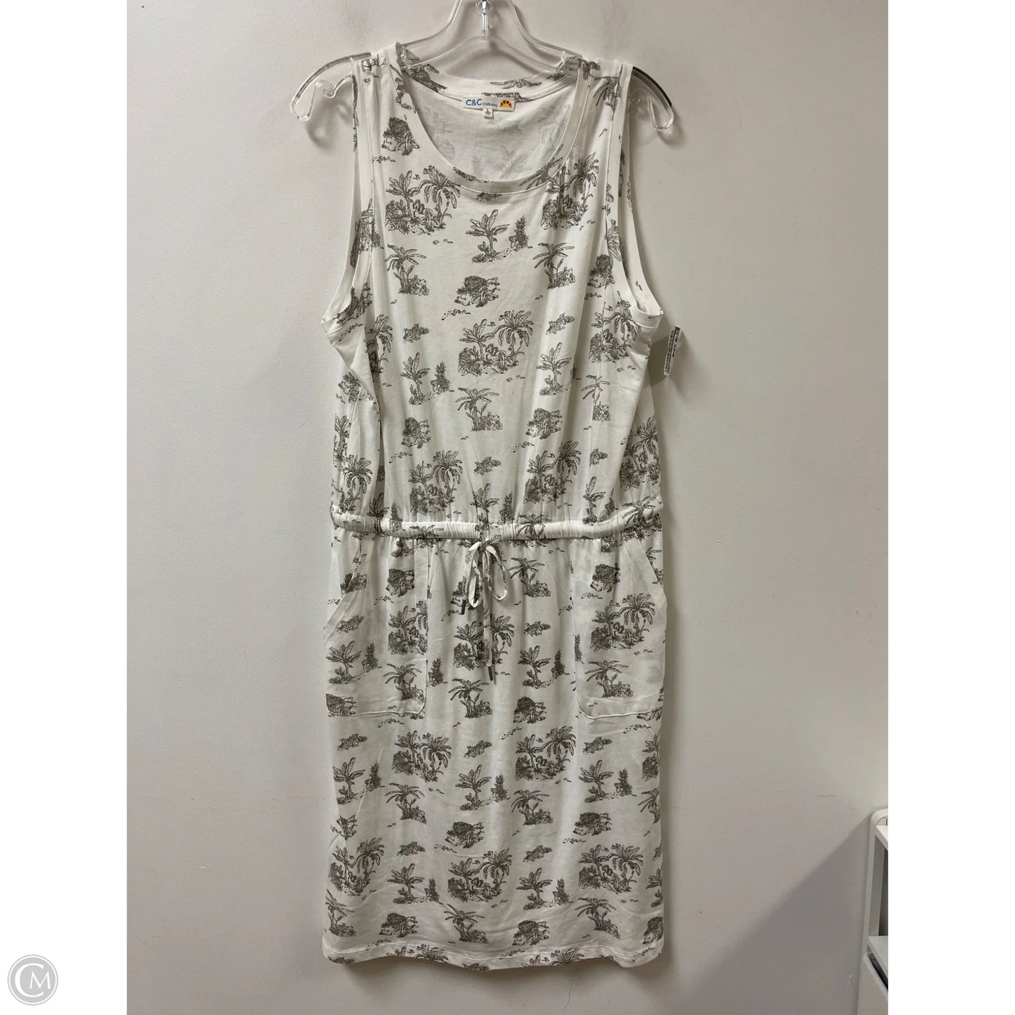 Dress Casual Midi By C And C In Green, Size: L