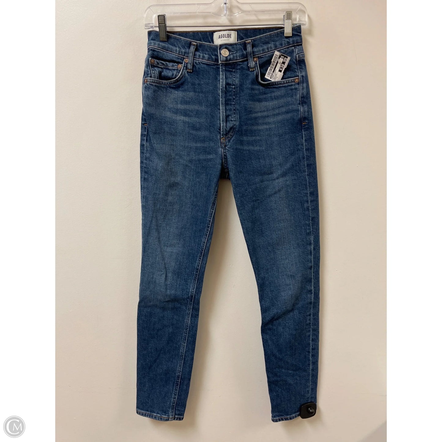 Jeans Skinny By Agolde In Blue Denim, Size: 2