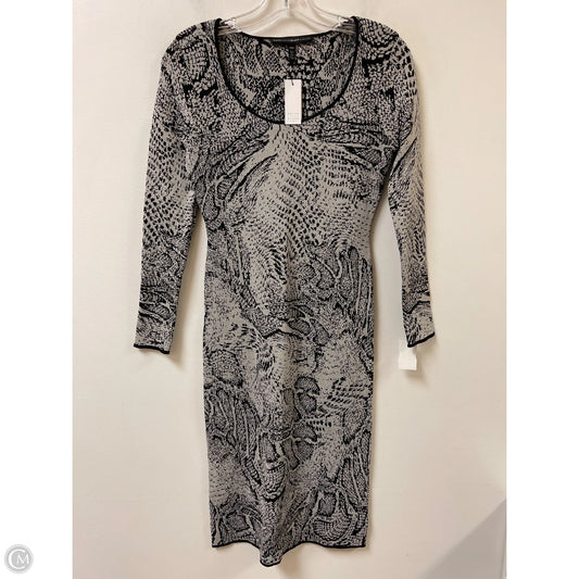 Dress Casual Midi By White House Black Market In Grey, Size: Xs