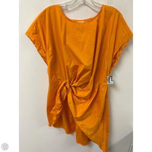 Tunic Short Sleeve By Ava & Viv In Yellow, Size: 1x