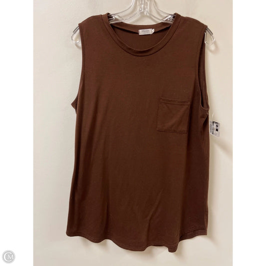 Top Sleeveless By Clothes Mentor In Brown, Size: Xl