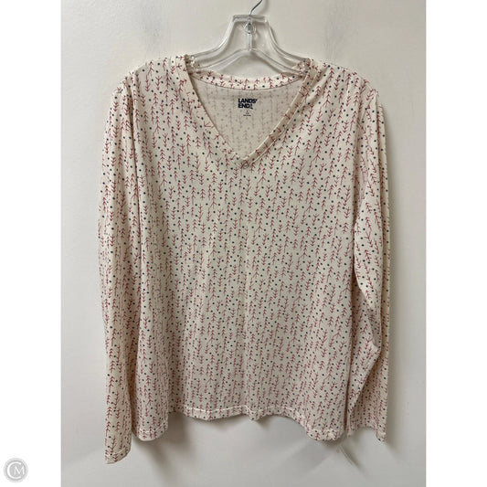 Top Long Sleeve By Lands End In Red, Size: L