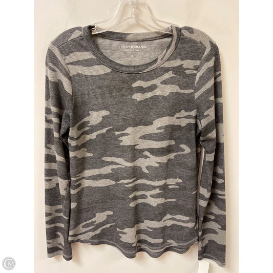 Top Long Sleeve By Lucky Brand In Camouflage Print, Size: S