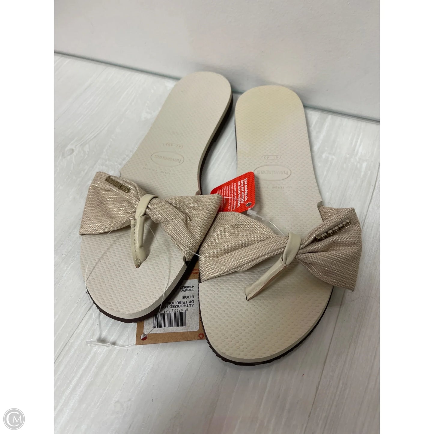 Sandals Flip Flops By Havaianas In Cream, Size: 11