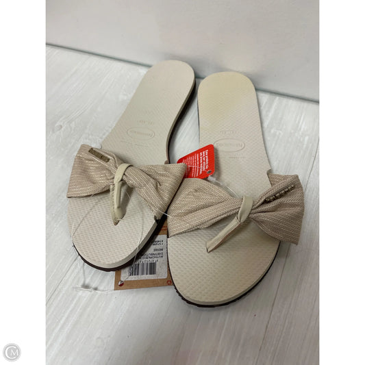 Sandals Flip Flops By Havaianas In Cream, Size: 11