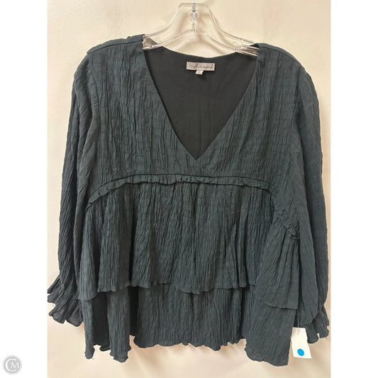 Top Long Sleeve By Wishlist In Black, Size: L