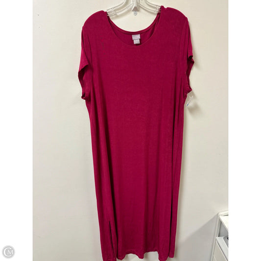 Dress Casual Maxi By Chicos In Pink, Size: 2x
