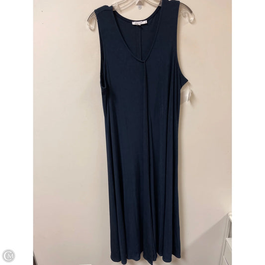 Dress Casual Maxi By Chicos In Navy, Size: 2x