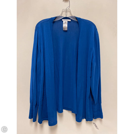 Sweater Cardigan By Chicos In Blue, Size: 2x