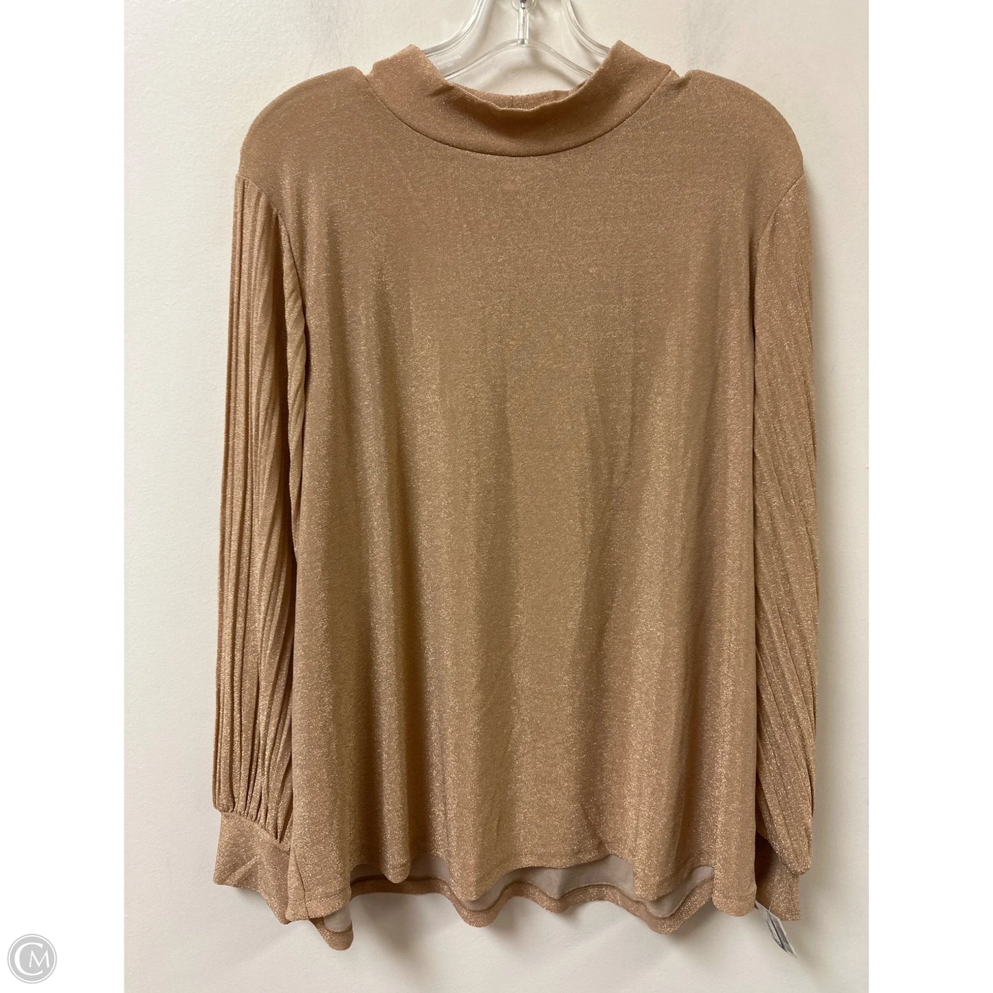 Top Long Sleeve By Chicos In Gold, Size: 2x