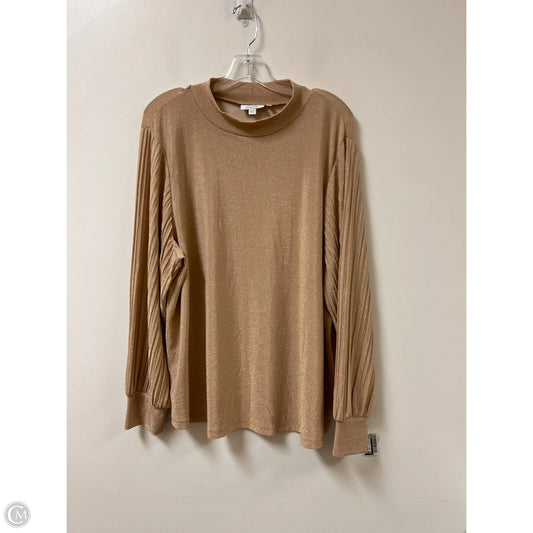 Top Long Sleeve By Chicos In Gold, Size: 2x