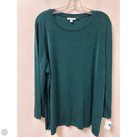 Top Long Sleeve By Chicos In Green, Size: 2x
