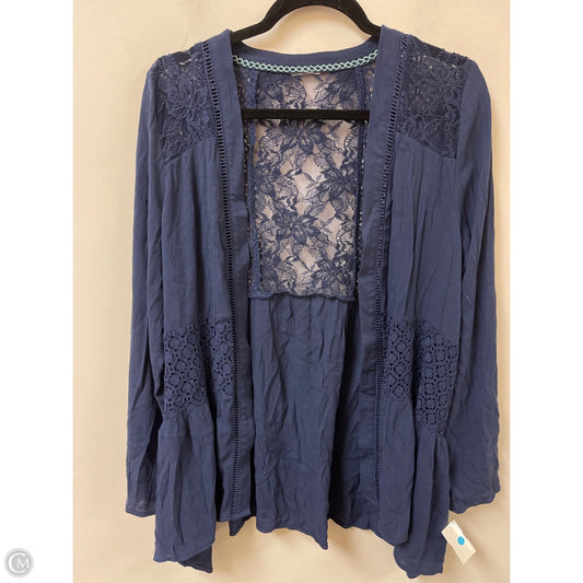 Kimono By Clothes Mentor In Navy, Size: Xl