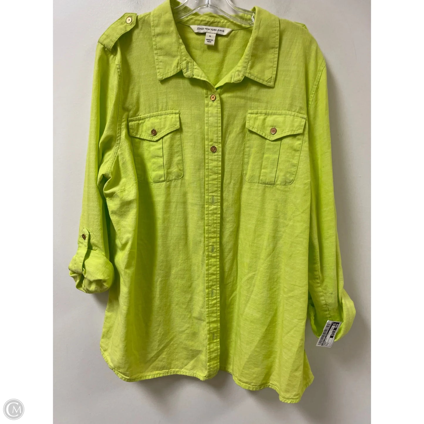 Blouse Long Sleeve By Jones New York In Green, Size: L