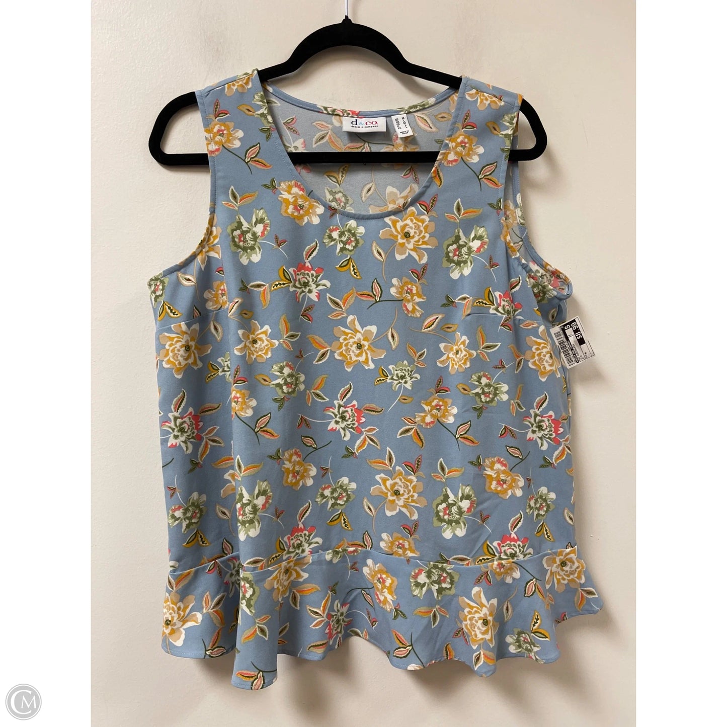 Top Sleeveless By Denim And Company In Blue, Size: M