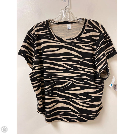 Top Short Sleeve By Old Navy In Black & Cream, Size: 1x