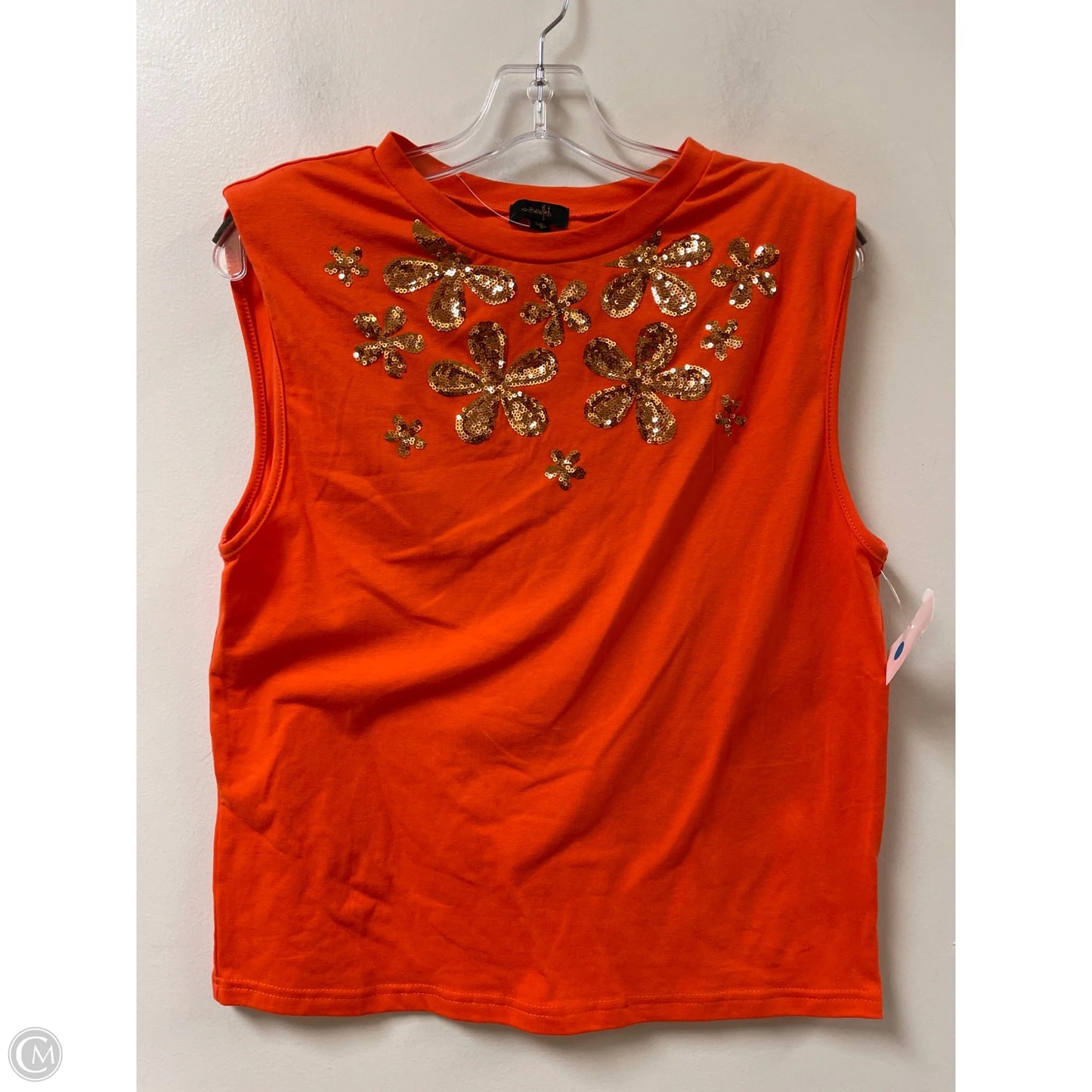 Top Sleeveless By Cmc In Orange, Size: M