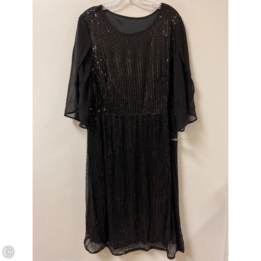 Dress Party Long By Clothes Mentor In Black, Size: 1x