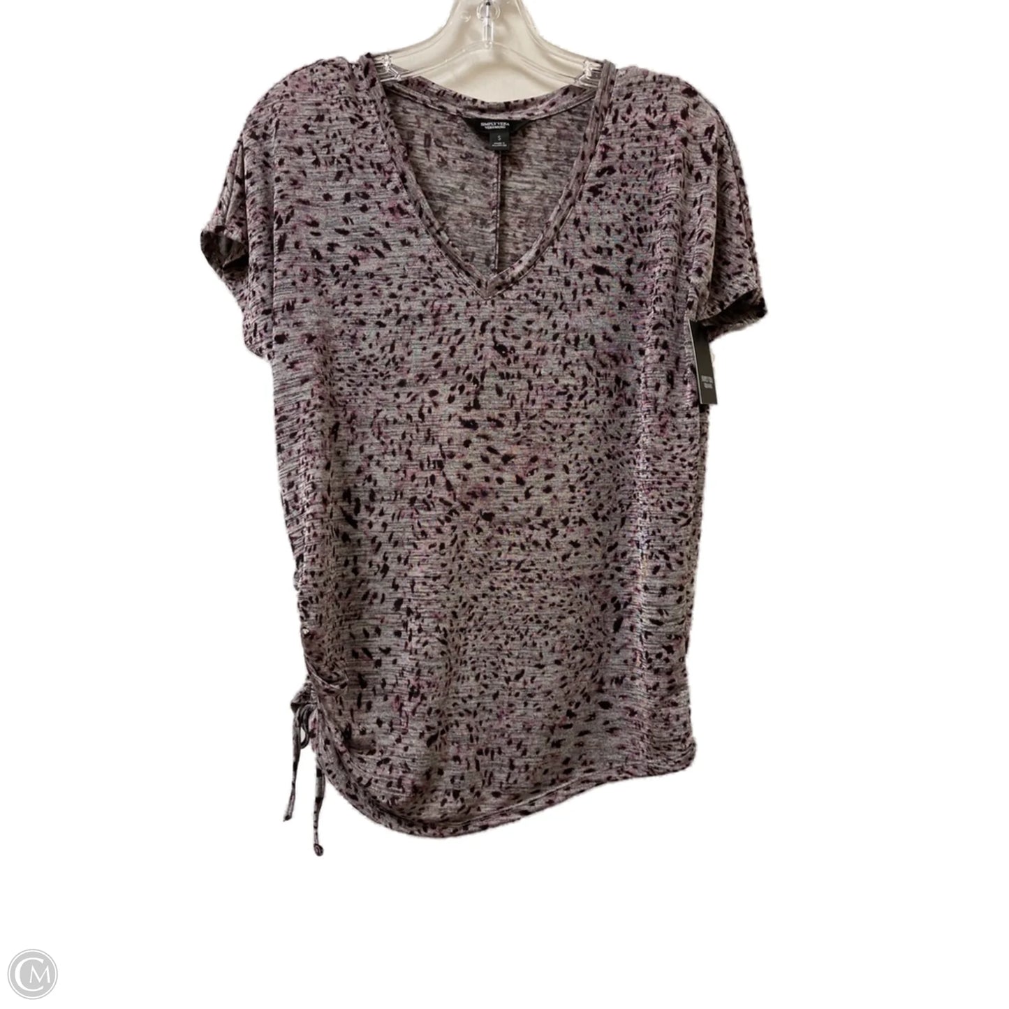 Top Short Sleeve By Simply Vera In Purple, Size: S