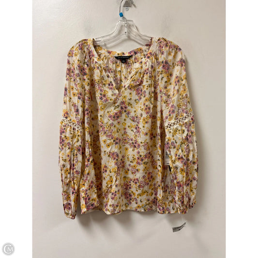 Top Long Sleeve By Zac And Rachel In Yellow, Size: L