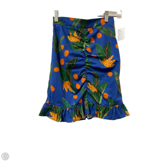 Skirt Mini & Short By Farm Rio In Blue, Size: Xxs