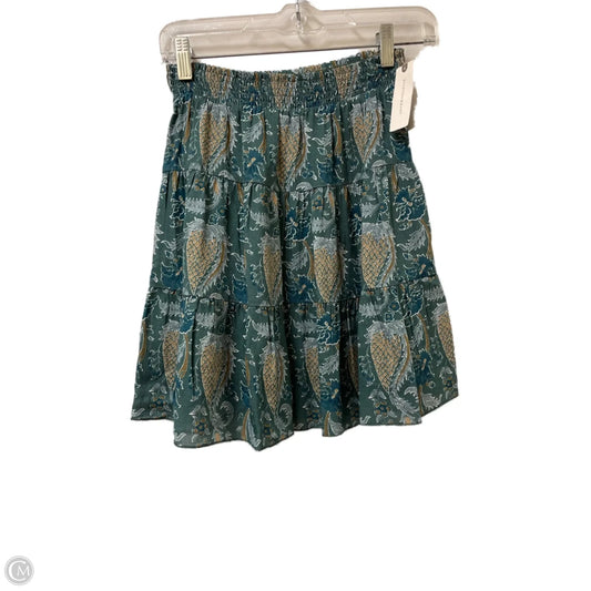 Skirt Mini & Short By Tiny In Green, Size: S