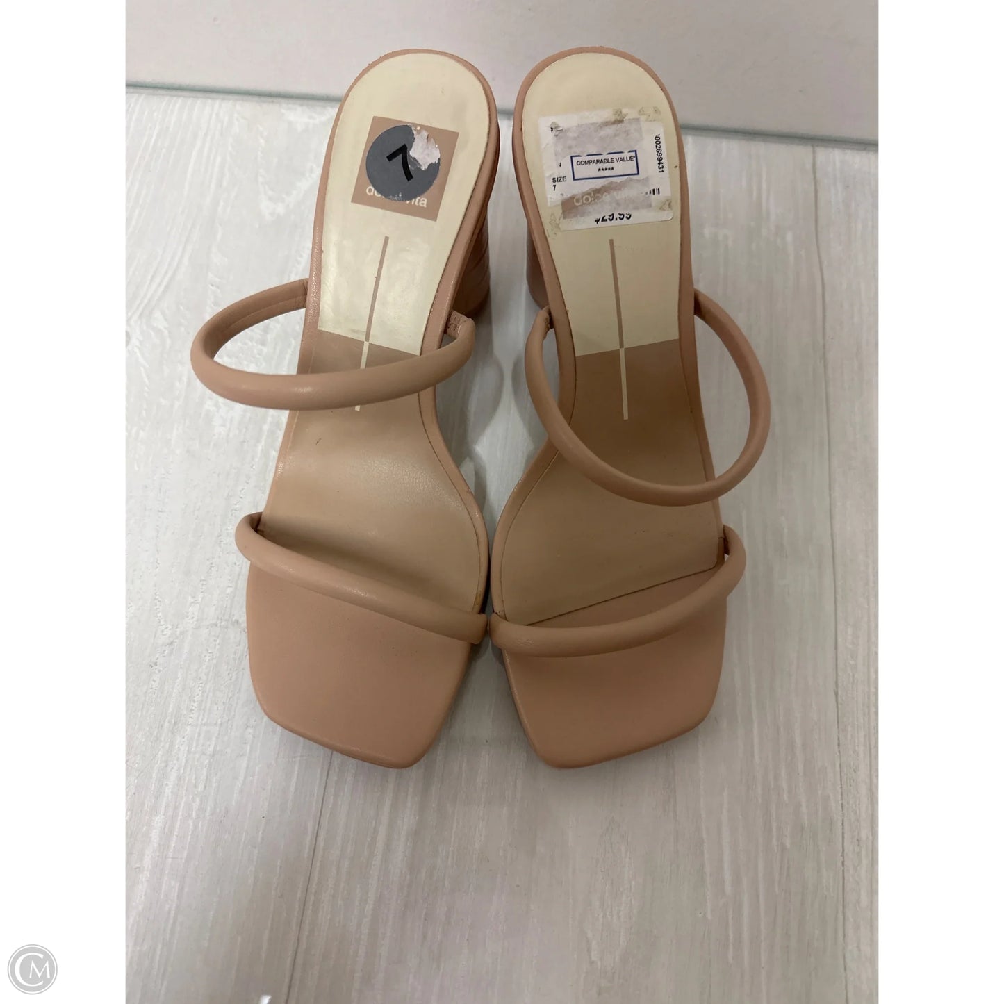 Sandals Heels Block By Dolce Vita In Cream, Size: 7