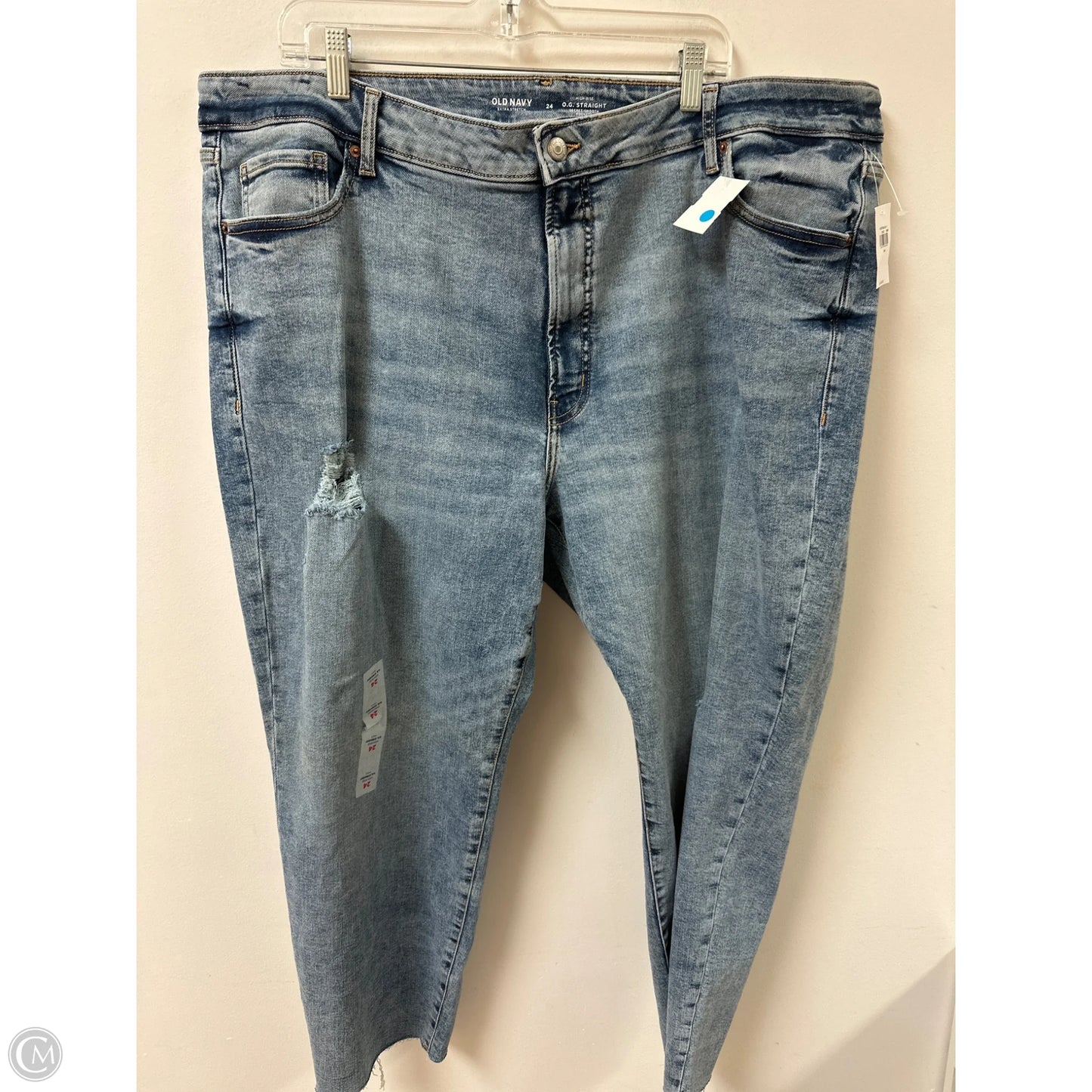 Jeans Straight By Old Navy In Blue Denim, Size: 24
