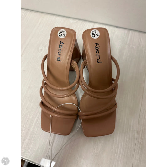 Sandals Heels Block By Abound In Tan, Size: 5.5